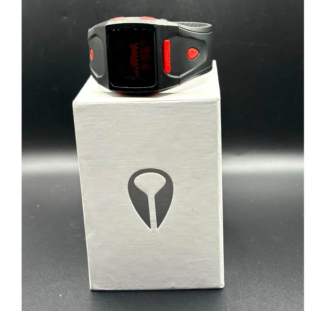 Nixon Lodown Digital Tide Surf Watch Black Red 100M Water Resistant